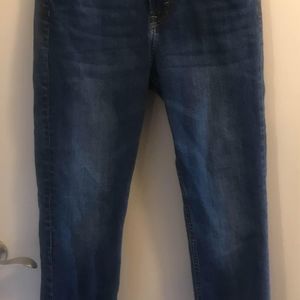 Boys Size 12 Denim Jeans Good Condition Elastic Adjustable Waist Medium Wash